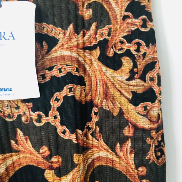 New Zara Trafalu Wide leg chain-link pants - Picture 6 of 8